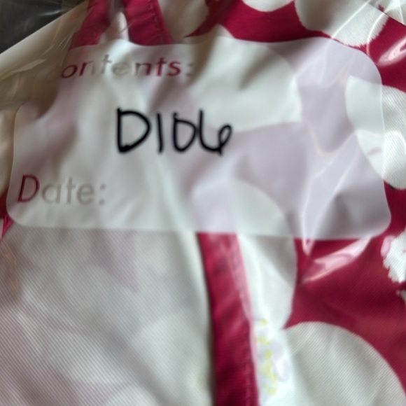 Lily NWT Fuchsia and White Plus Size Floral Short Sleeve Handkerchief Dress 2X - Picture 5 of 5